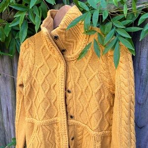Sparrow Sweater Coat in Mustard (Anthropologie)